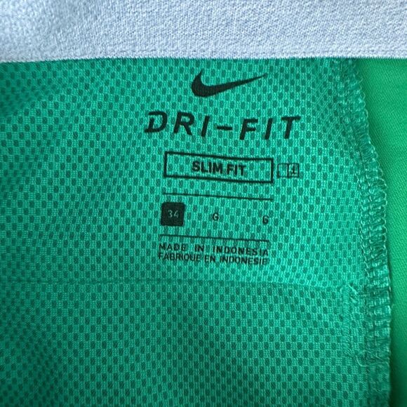 Nike Golf Shorts Mens 34 Green Novelty Flex Charm Slim Fit Dri Fit Belted AOP - Picture 7 of 9